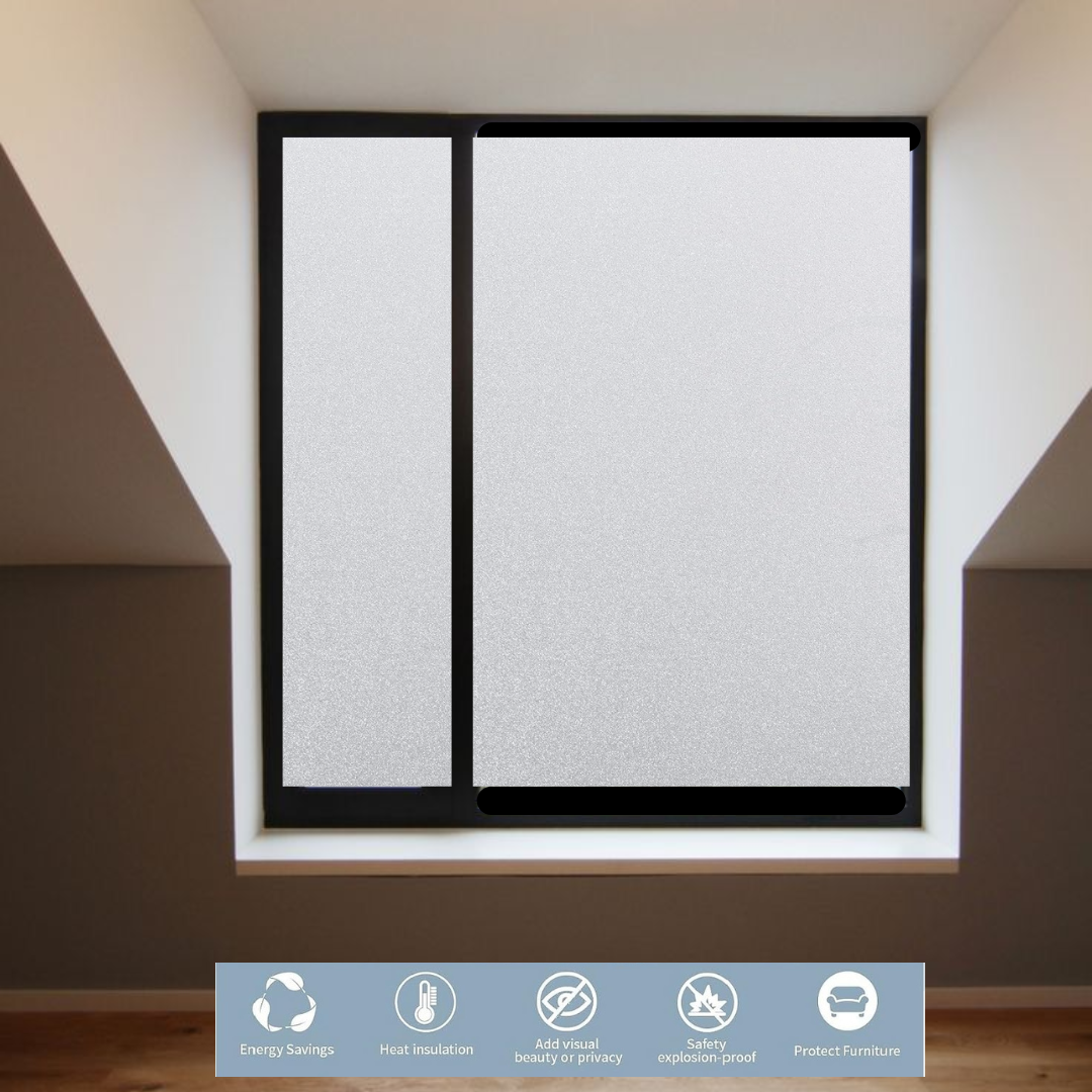 Wallnest Privacy Window Film, Frosted Static Cling Glass Film,rivacy Vinyl Frosted Window Self Adhesive Static Cling Glass Film Anti-UV Window Sticker Non Adhesive