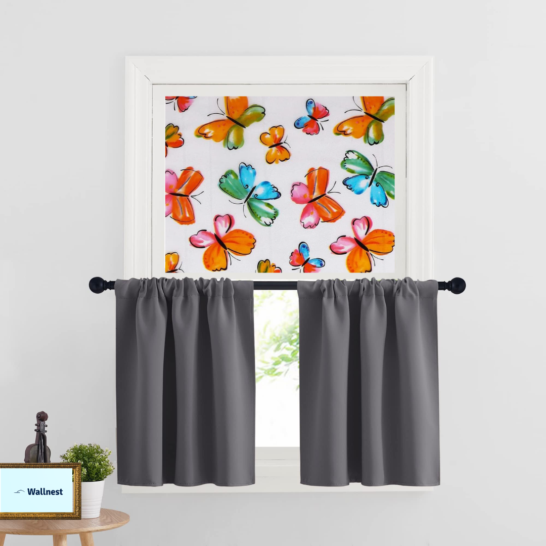 Wallnest Privacy Window Film Window Frosting Film Window Sticker New Pattern Frosted Vinyl Sheets for Front Door Bathroom Sidelight Small Windows Decorative Butterflies