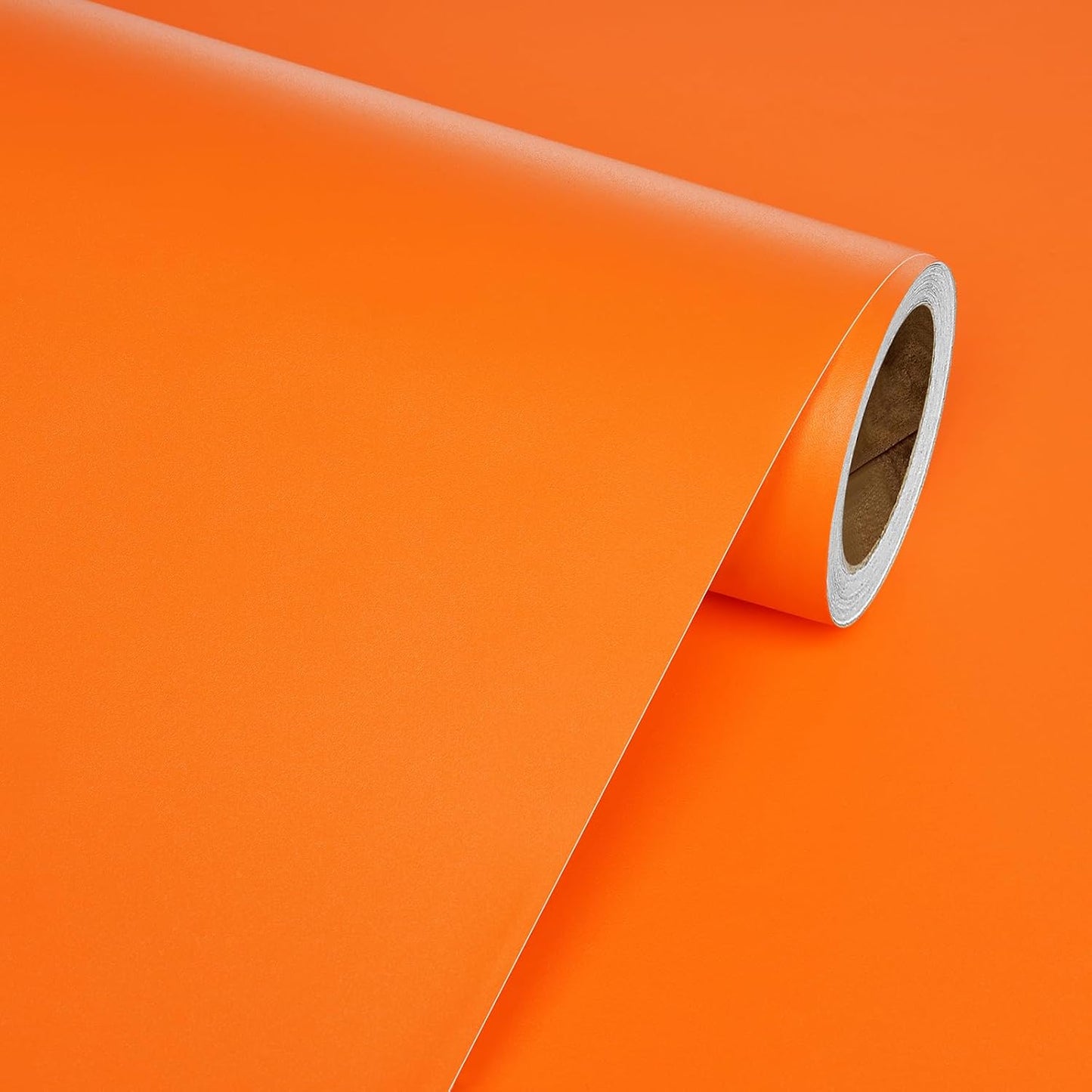 Wallnest Orange Matte Self Adhesive Vinyl Wallpaper, Peel and Stick Waterproof for Home Kitchen, Countertop, Cabinet, Furniture, Wardrobe and Desktop