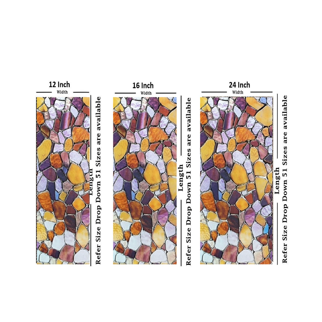 Wallnest Window Stickers for Privacy Glass Film Frosting Film Frosted Vinyl Sheets for Non Adhesive for Privacy Office Meeting Room Bathroom Living Room 3D Stoon