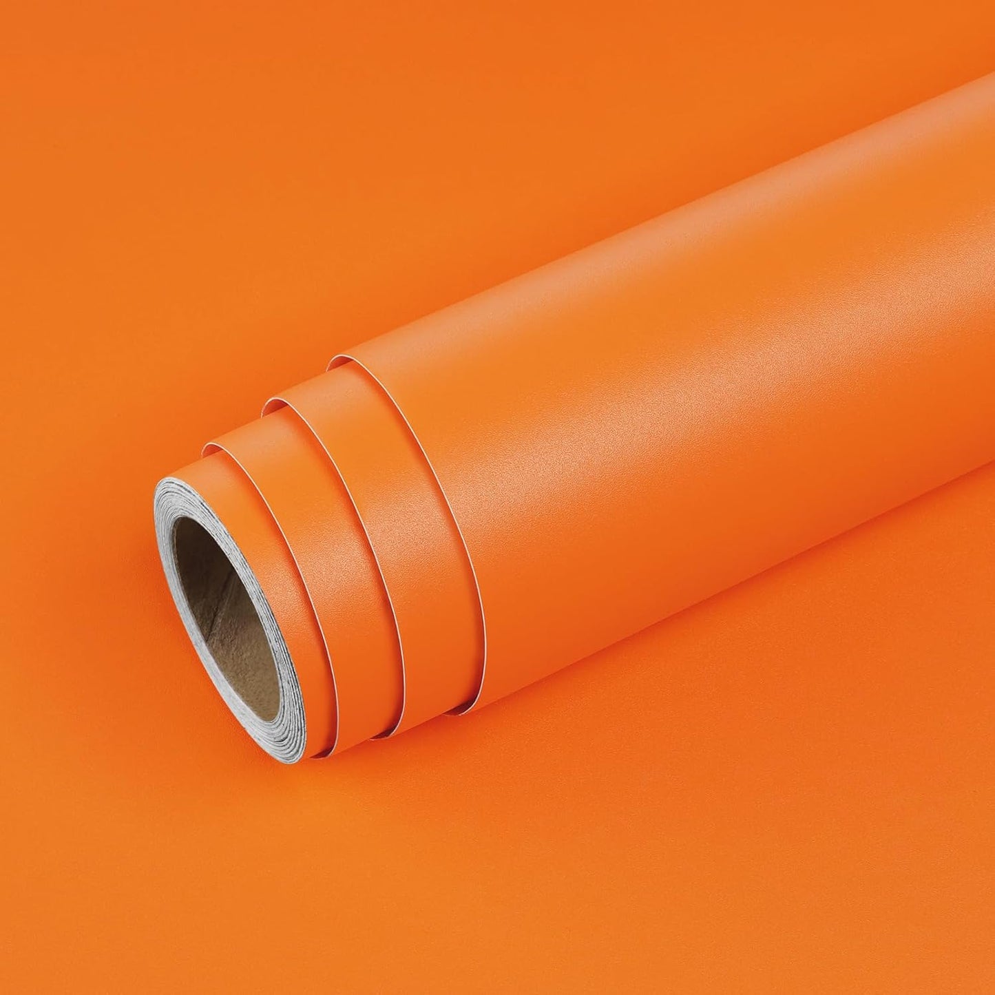 Wallnest Orange Matte Self Adhesive Vinyl Wallpaper, Peel and Stick Waterproof for Home Kitchen, Countertop, Cabinet, Furniture, Wardrobe and Desktop