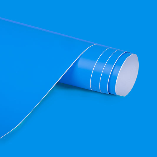 Wallnest Matte Dark Sky Blue Vinyl Wallpaper Self Adheisve Vinyl Waterproof Wallpaper for Kitchen Cabinet Countertop Waterproof Wallpaper