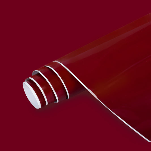 Wallnest Self Adheisve Wallpaper Maroon Glossy Vinyl Waterprof Decorative Wallpaper for Cabinet Kitchen Countertop Glossy Maroon Peel & Stick Vinyl