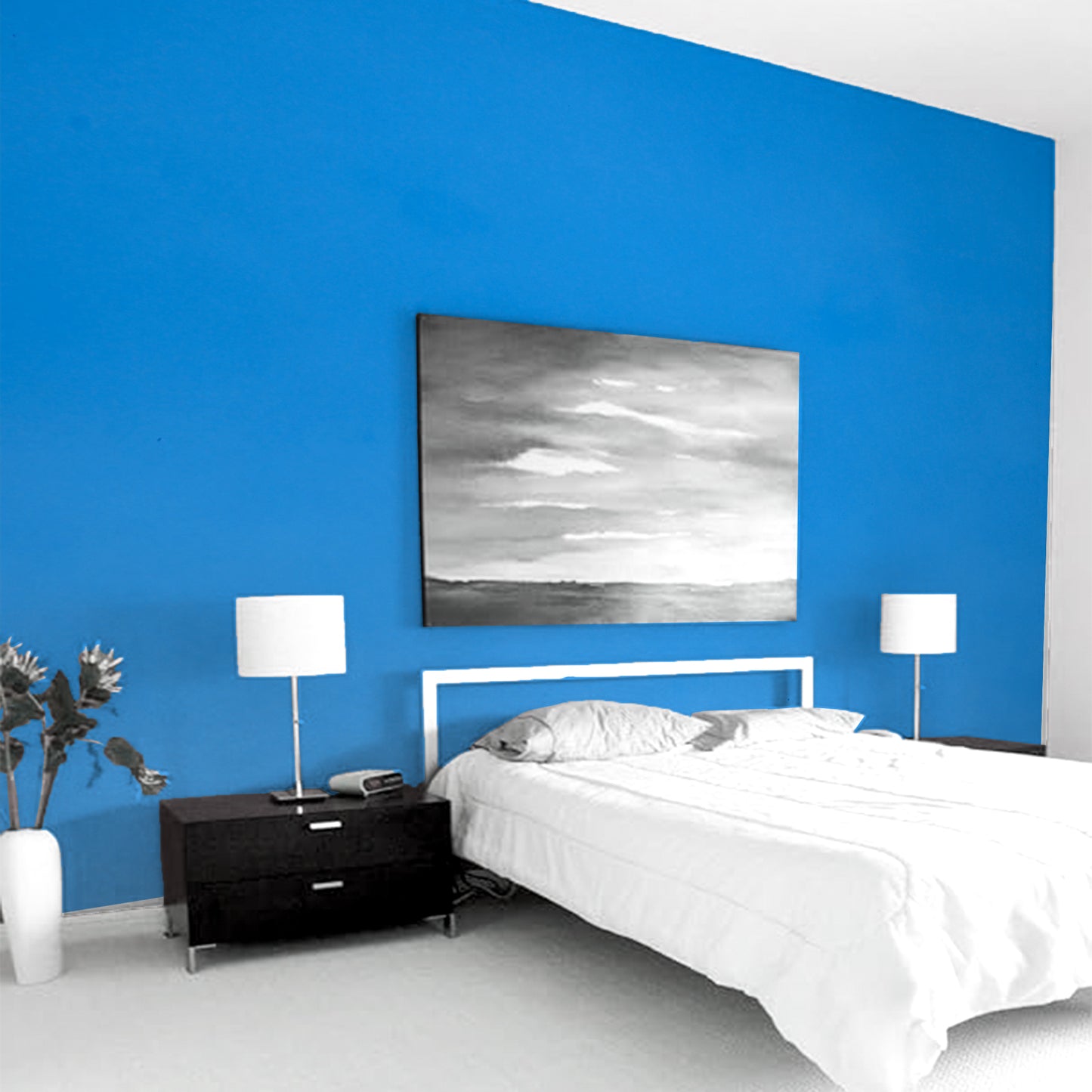 Wallnest Matte Dark Sky Blue Vinyl Wallpaper Self Adheisve Vinyl Waterproof Wallpaper for Kitchen Cabinet Countertop Waterproof Wallpaper