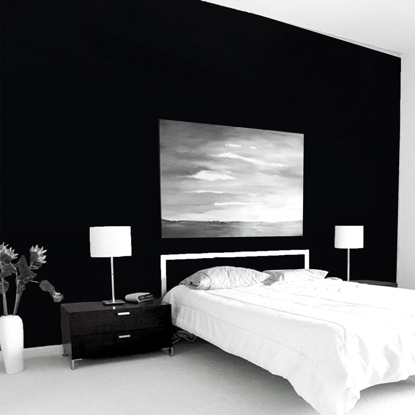 Wallnest Solid Black Wallpaper Thick Matte Black Contact Paper Decorative Peel and Stick Wallpape Self Adhesive Removable Wallpaper for Kitchen Cabinet Furniture Waterproof