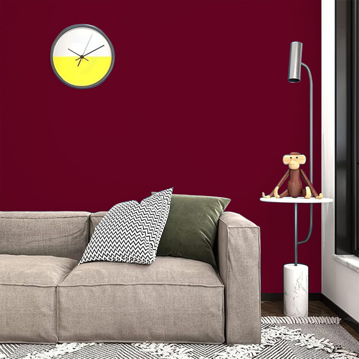 Wallnest Glossy Wallpaper Peel & Stick Vinyl Contact Paper Self Adhesive Wallpaper for Kitchen Cabinets Furniture Countertop Removable Waterproof Wallpaper Mahroon Glossy