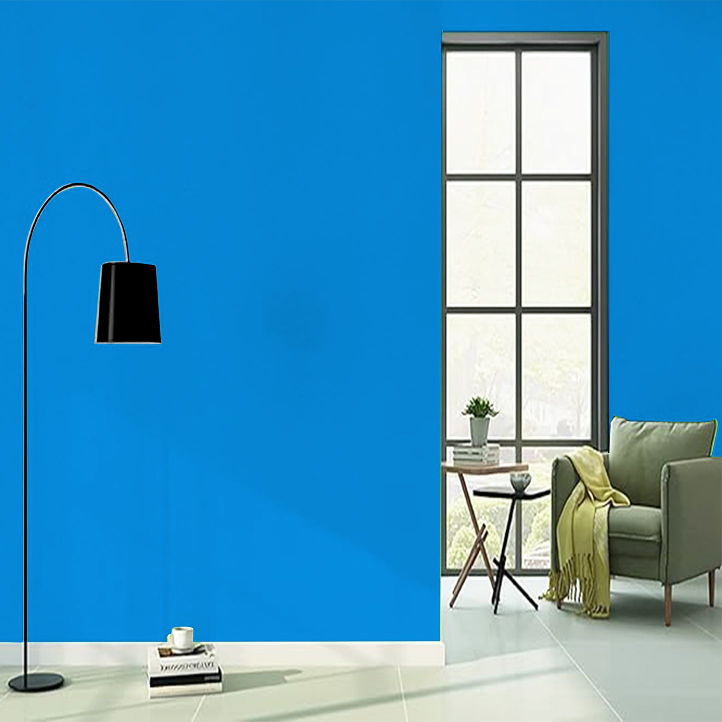 Wallnest Matte Dark Sky Blue Vinyl Wallpaper Self Adheisve Vinyl Waterproof Wallpaper for Kitchen Cabinet Countertop Waterproof Wallpaper