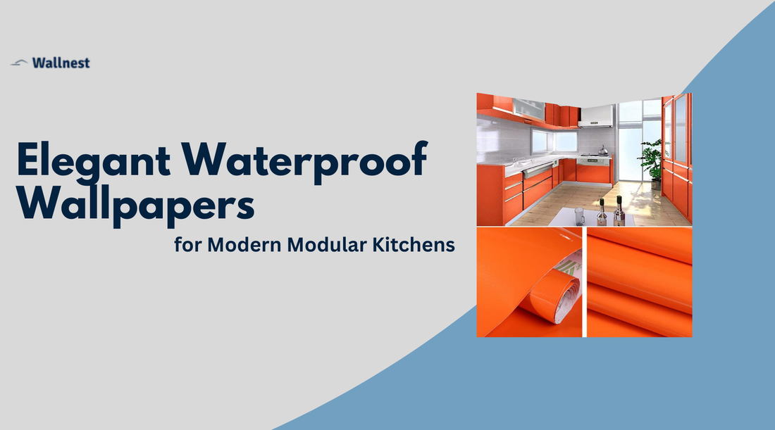 Elegant Waterproof Wallpapers for Modern Modular Kitchens