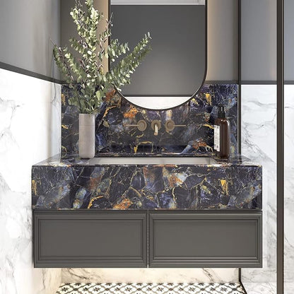 Wallnest Marble Wallpaper Peel and Stick Waterproof Wallpaper for Home Kitchen Countertop Cabinet Furniture Oil Proof Kitchen Stickers