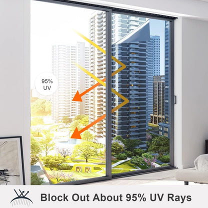 Wallnest One-Way Privacy Window Film, UV Blocking, Heat Control, Reflective Glass Tint for Home and Office Living Room Glass Vinyl Daytime Privacy, Sun Blocking Anti UV Reflective