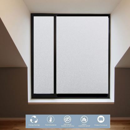 Wallnest Privacy Window Film, Frosted Static Cling Glass Film,rivacy Vinyl Frosted Window Self Adhesive Static Cling Glass Film Anti-UV Window Sticker Non Adhesive