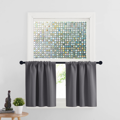 Wallnest 3D Mosaic Privacy Window Film, Self-Adhesive, Heat Control, Decorative Glass Film for Home and Office Frosted Glass