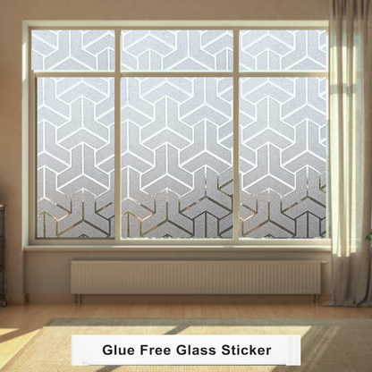 Wallnest Vinyl Frosted Privacy Glass Film for Window, Office, Door, Bathroom, Home - Self Adhesive Window Sticker New Pattern Wallpaper Sheet Frosted Arrow