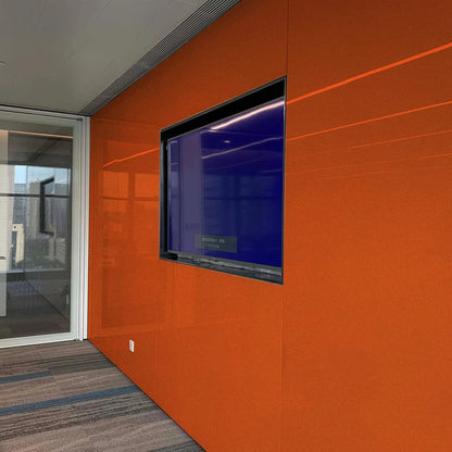 Wallnest Orange Glossy Vinyl Peel & Stick Self Adhesive Waterproof Sticker for Living Room, Bedroom Office, Almirah, Floor, Tabletop, Wall, Fridge,& Renovation