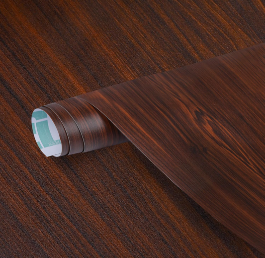 Wallnest Wall Paper/Wall Sticker Self Adhesive Wooden Highlighter Elegant Living Room Bed Room Decoration Interior Exterior Easily Removable Furniture Make Over Cherry Teak
