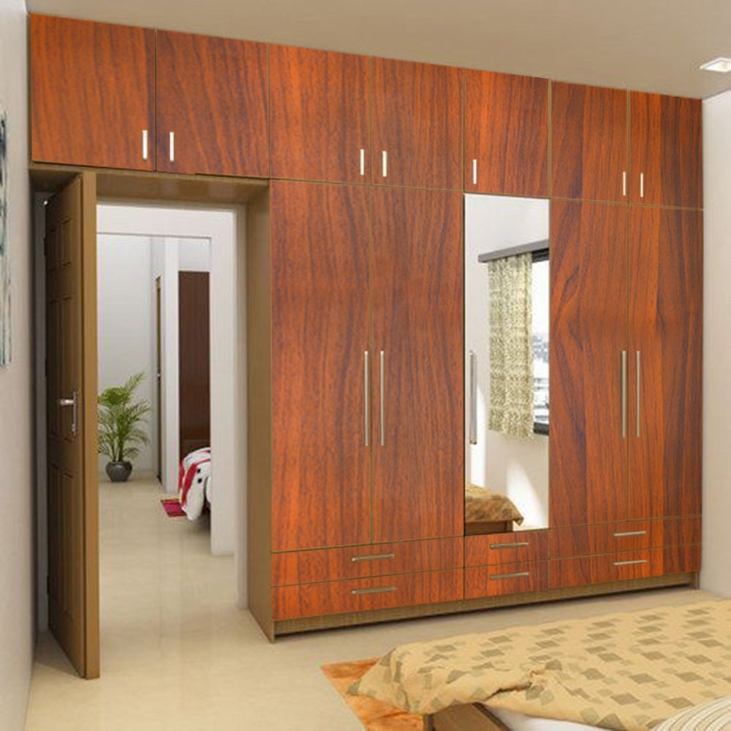 Wallnest Kitchen Wall Stickers Wooden Wallpaper for Walls Living Room Bed Room Decoration DIY PVC Shelf Liner, Furniture, Almirah, Table Top, Wardrobe, Kitchen Cupboard Decal
