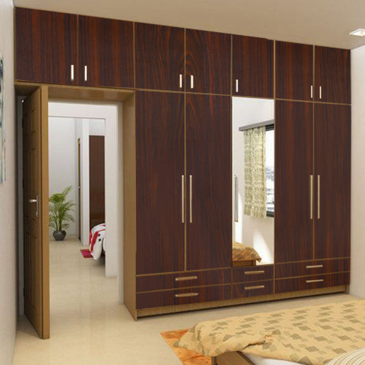 Wallnest Wall Paper/Wall Sticker Self Adhesive Wooden Highlighter Elegant Living Room Bed Room Decoration Interior Exterior Easily Removable Furniture Make Over Cherry Teak