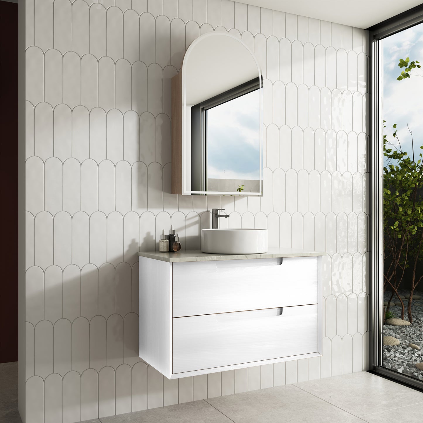 Wallnest White Contact Paper Glossy White Wallpaper for Countertop/Cabinet Removable Self Adhesive Wall Paper Glossy Waterproof Kitchen Peel and Stick Wallpaper Decorative Vinyl