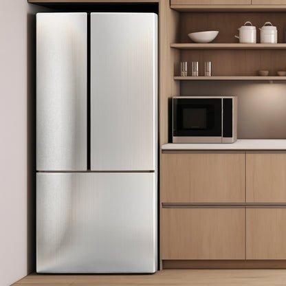 Wallnest Contact Paper Peel and Stick Countertop Contact Paper Waterproof Silver Metallic Wallpaper for Kitchen Backsplash Self Adhesive Wallpaper Dishwasher Fridge Appliances Cover