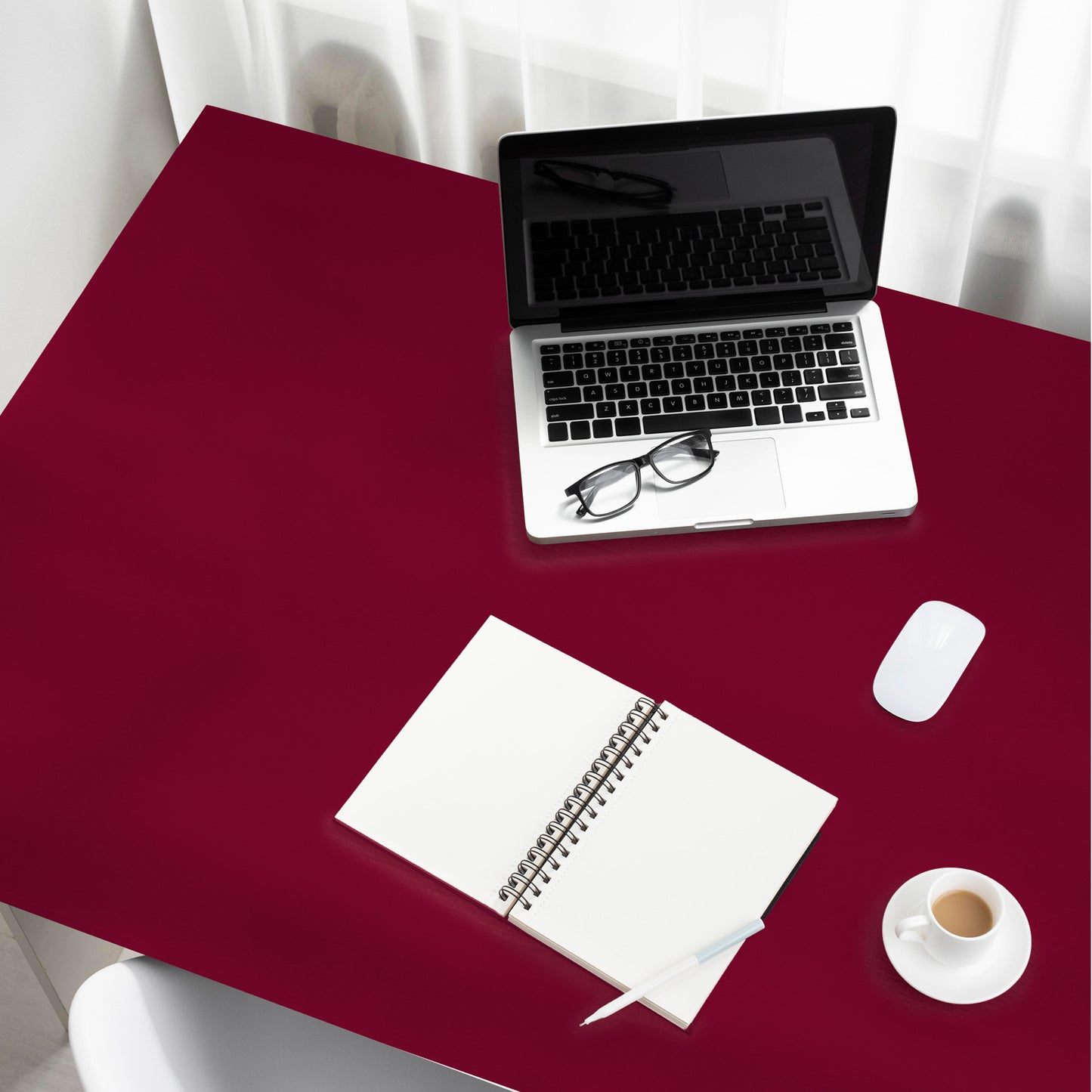 Wallnest Self Adheisve Wallpaper Maroon Glossy Vinyl Waterprof Decorative Wallpaper for Cabinet Kitchen Countertop Glossy Maroon Peel & Stick Vinyl